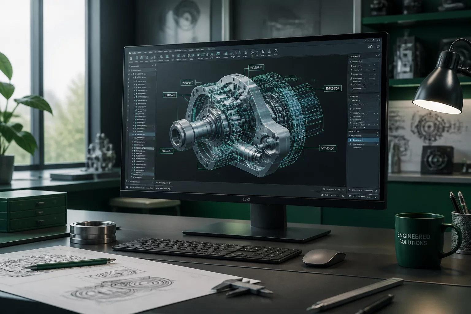 Engineering analysis of complex CAD geometry and assembly references